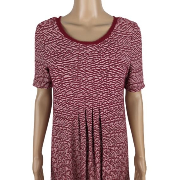 Anthropologie Maeve Dora Red Textured Dress S - Picture 4 of 9